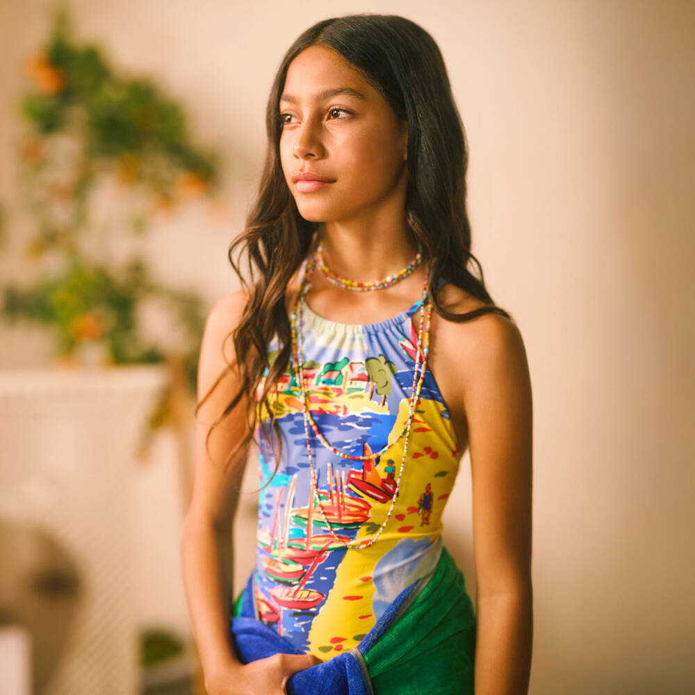 Ralph Lauren-Girls Sunshine Riviera Swimwear | Childrensalon Outlet