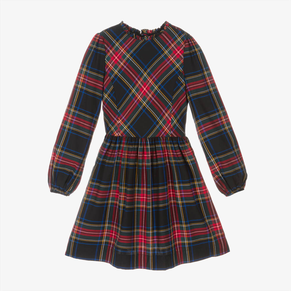 Ralph Lauren-فستان ترتان لون أسود | Childrensalon Outlet