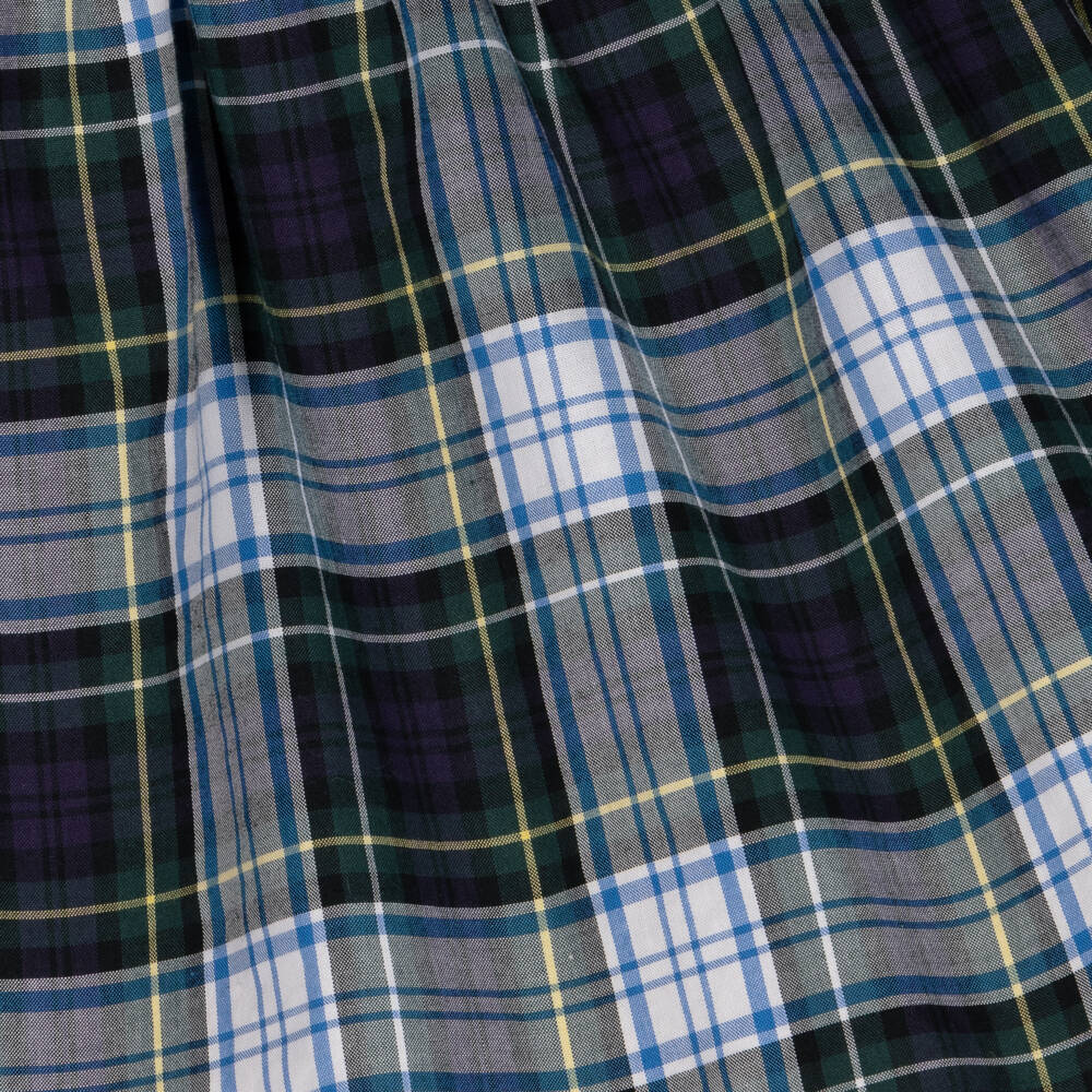 Ralph Lauren-Синее хлопковое платье из тартана для малышек | Childrensalon Outlet