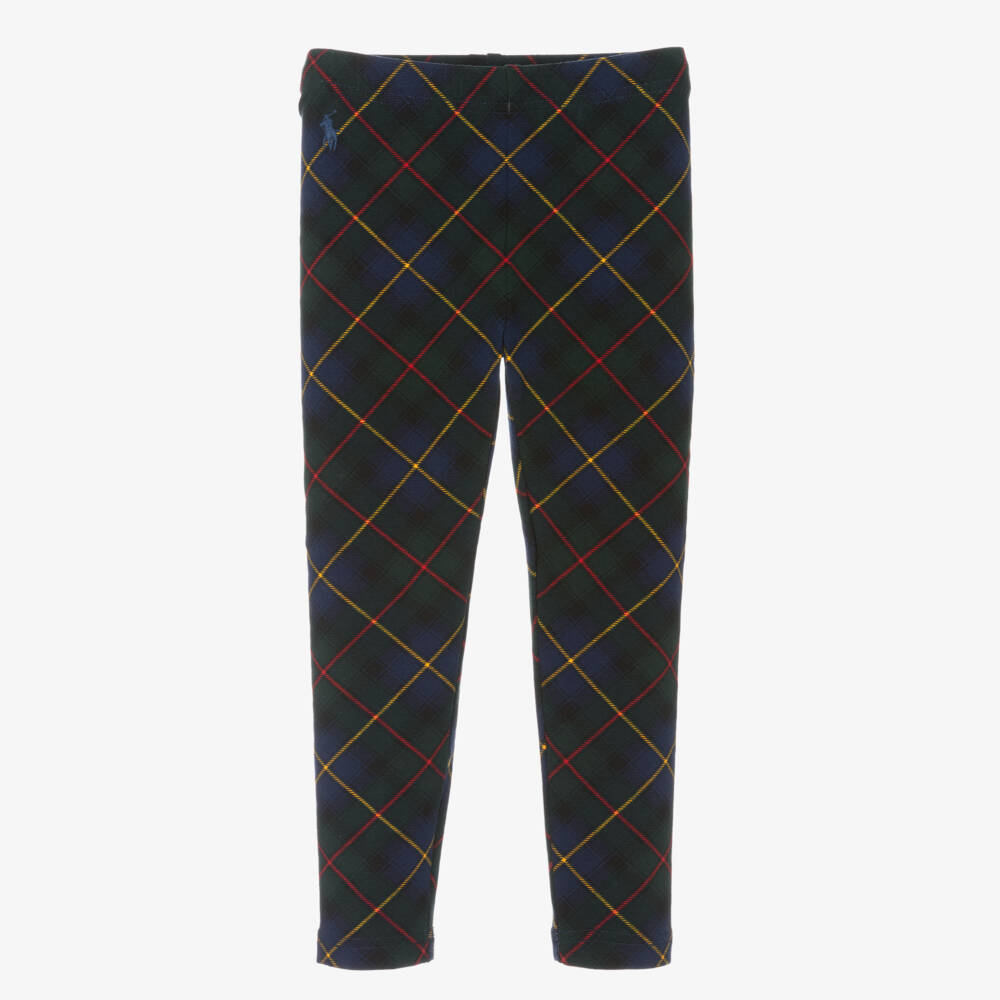 Ralph Lauren-Girls Tartan Patterned Cotton Leggings | Childrensalon Outlet