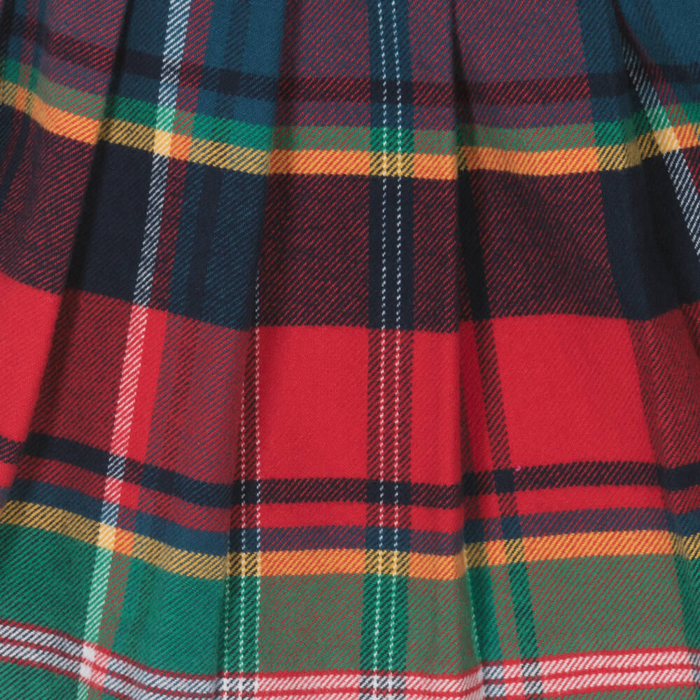 Ralph Lauren-Girls Tartan Pleated Cotton Skirt | Childrensalon Outlet