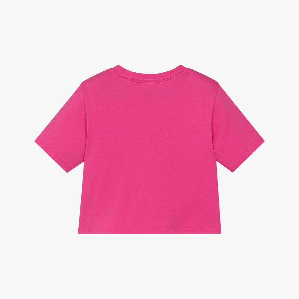 Ralph Lauren-Ярко-розовая хлопковая футболка для девочек | Childrensalon Outlet