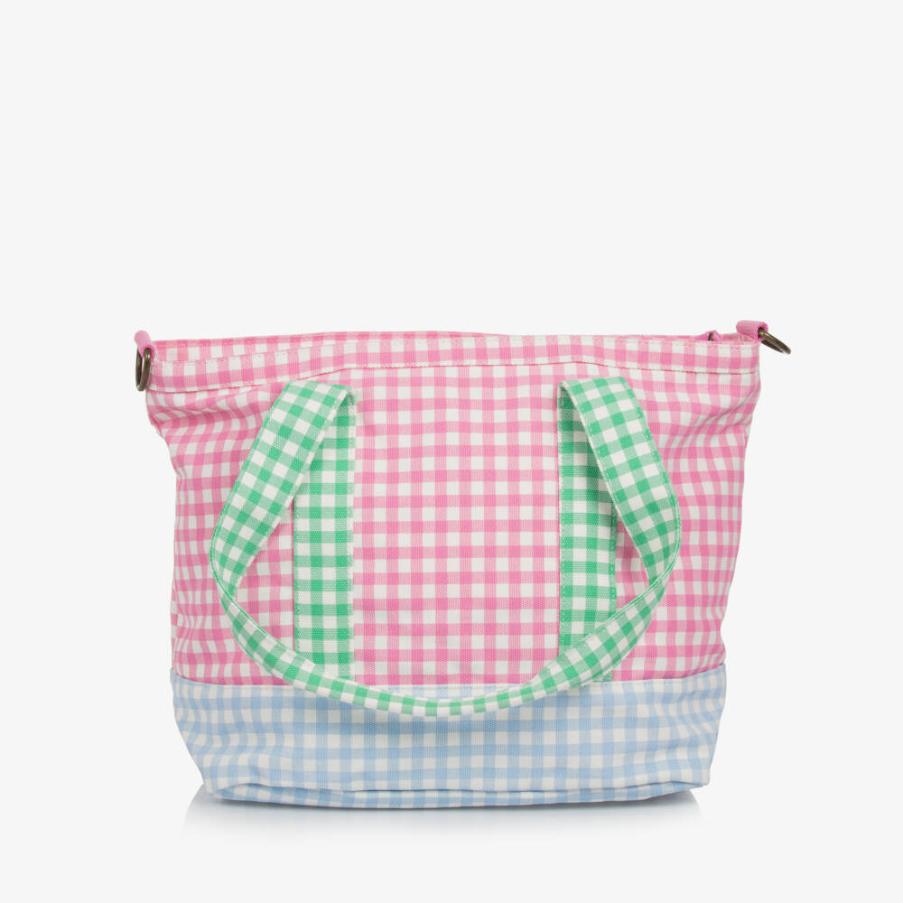 Ralph Lauren-Girls Vibrant Pink Gingham Canvas Tote | Childrensalon Outlet