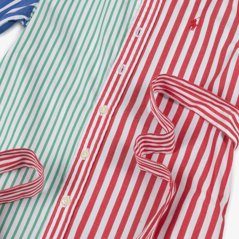 Ralph Lauren-Girls Vibrant Stripe Cotton Dress | Childrensalon Outlet