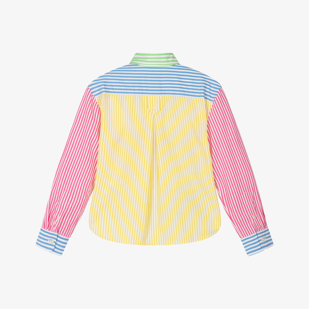 Ralph Lauren-Girls Vibrant Striped Cotton Blouse | Childrensalon Outlet