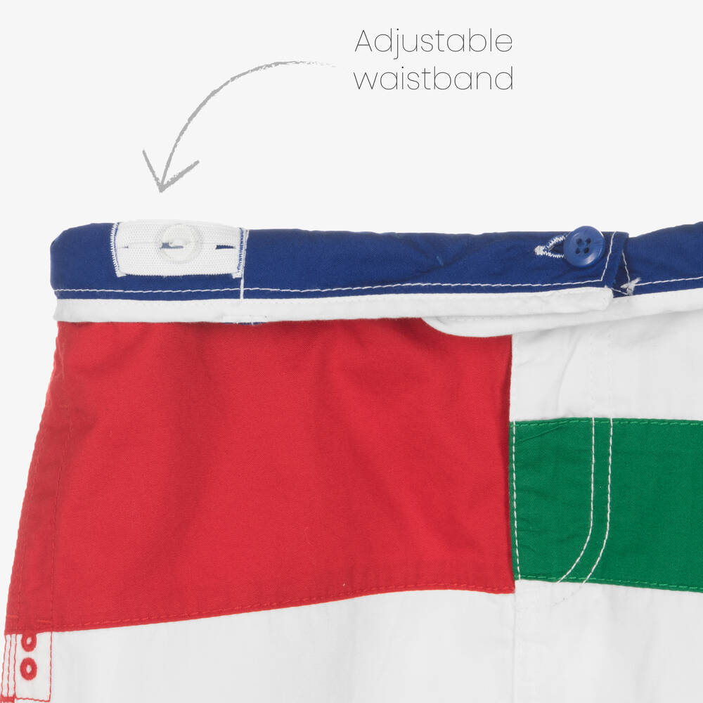 Polo Ralph Lauren-Girls White Colourblock Cotton Skirt | Childrensalon Outlet
