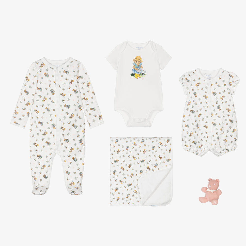 Ralph Lauren - Coffret dors-bien blanc en coton | Childrensalon