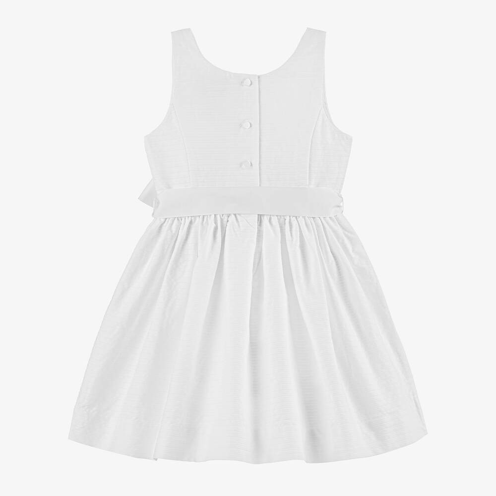 Ralph Lauren-Girls White Cotton Dress | Childrensalon Outlet