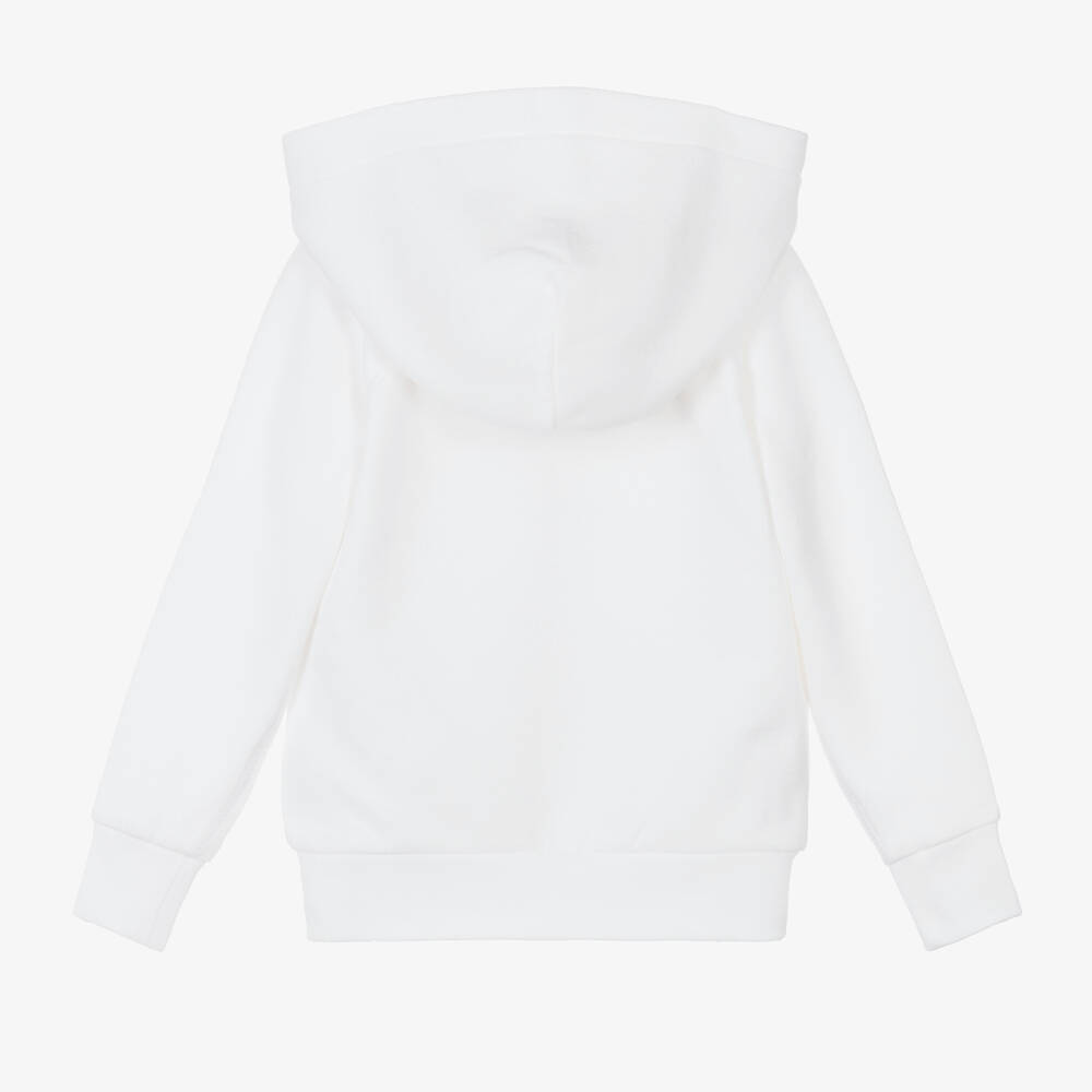 Ralph Lauren-Girls White Cotton Hoodie | Childrensalon Outlet