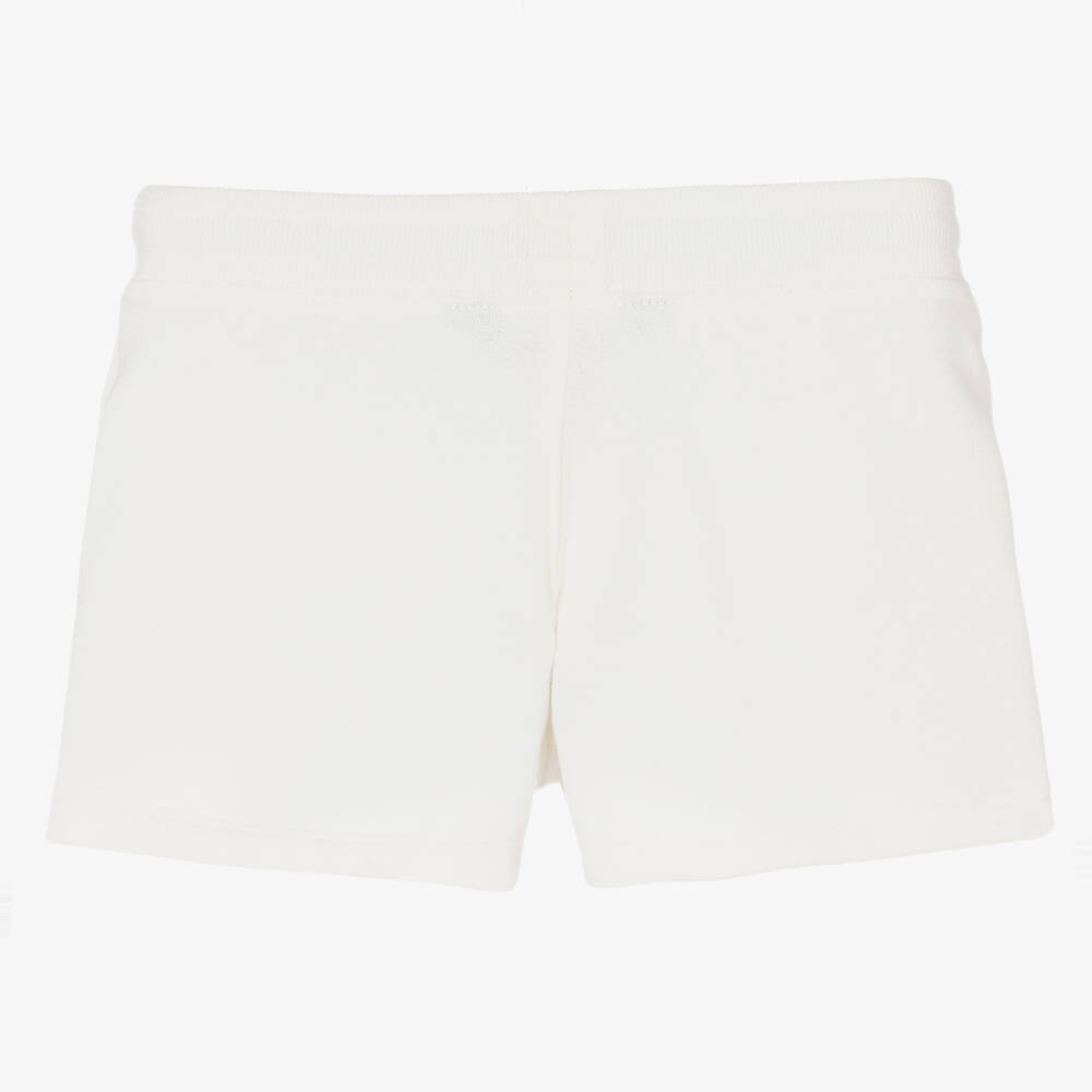 Поло Ralph Lauren-Белые хлопковые шорты для девочек | Childrensalon Outlet