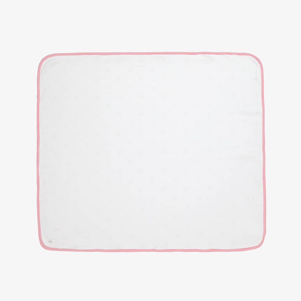 Ralph Lauren-Girls White Cotton Snuggle Blanket | Childrensalon Outlet
