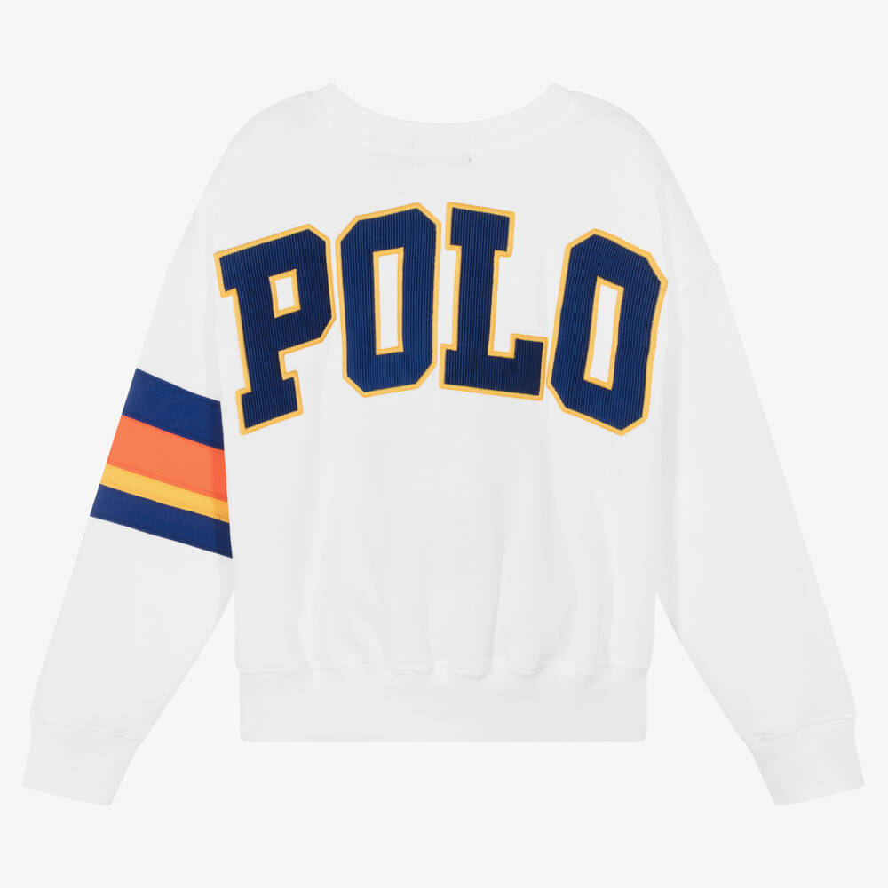 Ralph lauren white sweatshirt womens new arrivals