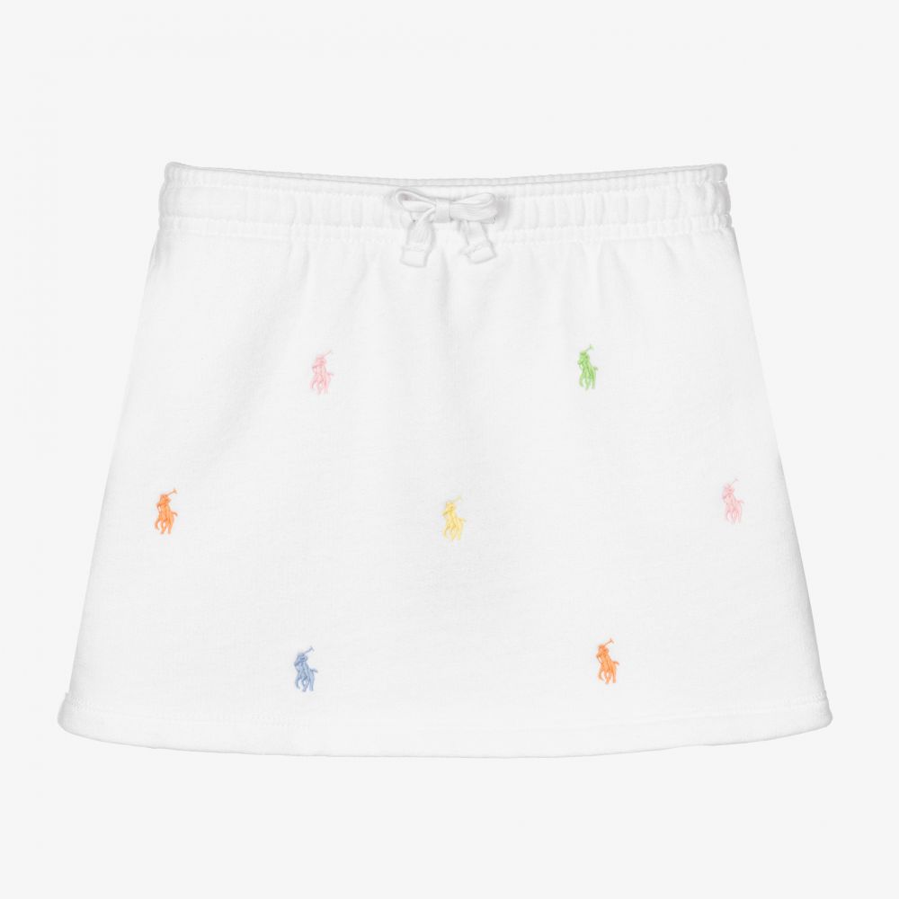 Polo Ralph Lauren - Jupe blanche en jersey Fille | Childrensalon