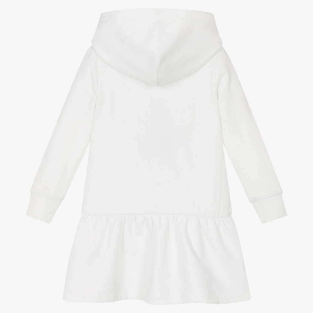 Поло Ralph Lauren-Белое платье-свитер с капюшоном | Childrensalon Outlet