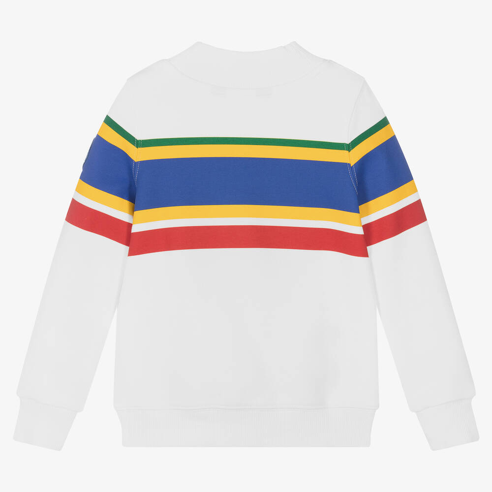 Поло Ralph Lauren-Белый свитшот для девочек | Childrensalon Outlet