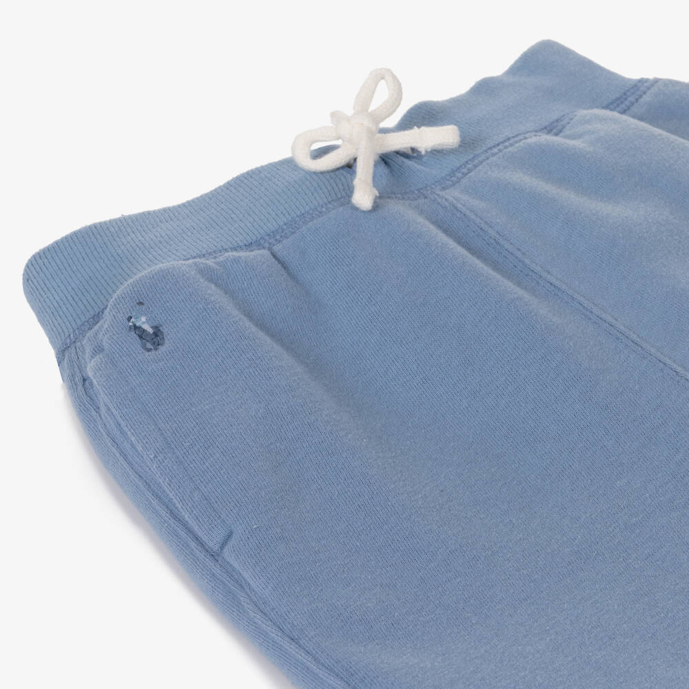 Ralph Lauren-بنطلون رياضي بأرجل واسعة قطن جيرسي لون أزرق للبنات | Childrensalon Outlet