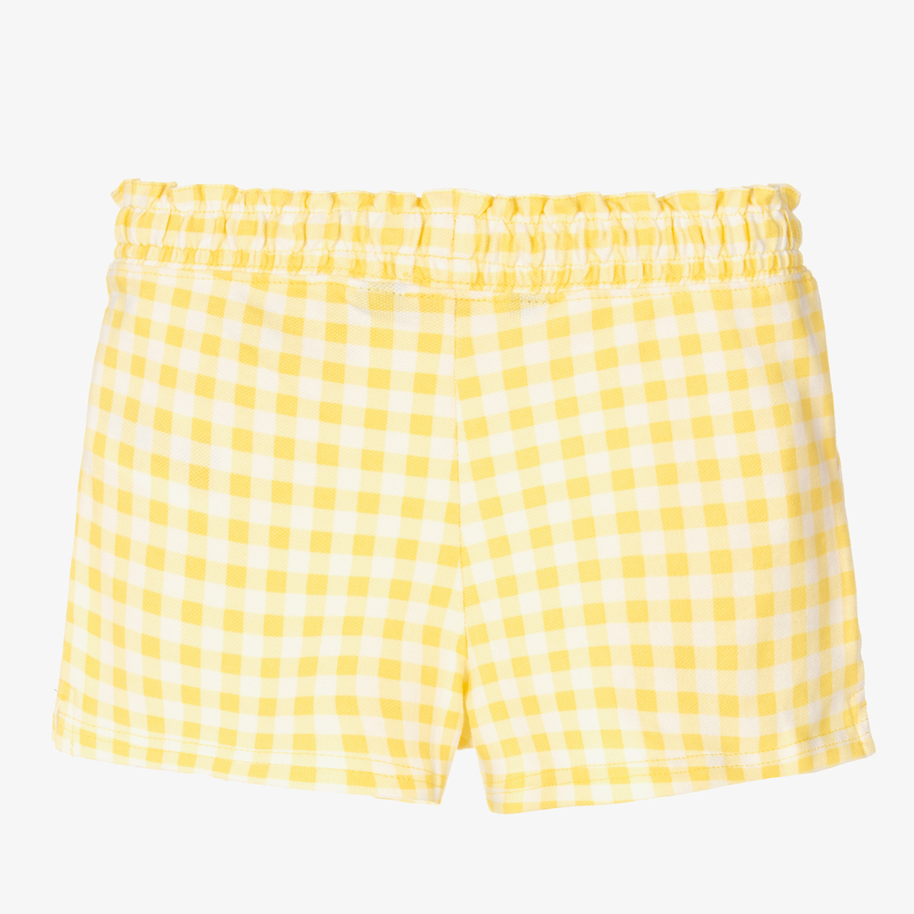Polo Ralph Lauren Girls Yellow Gingham Shorts Childrensalon Outlet