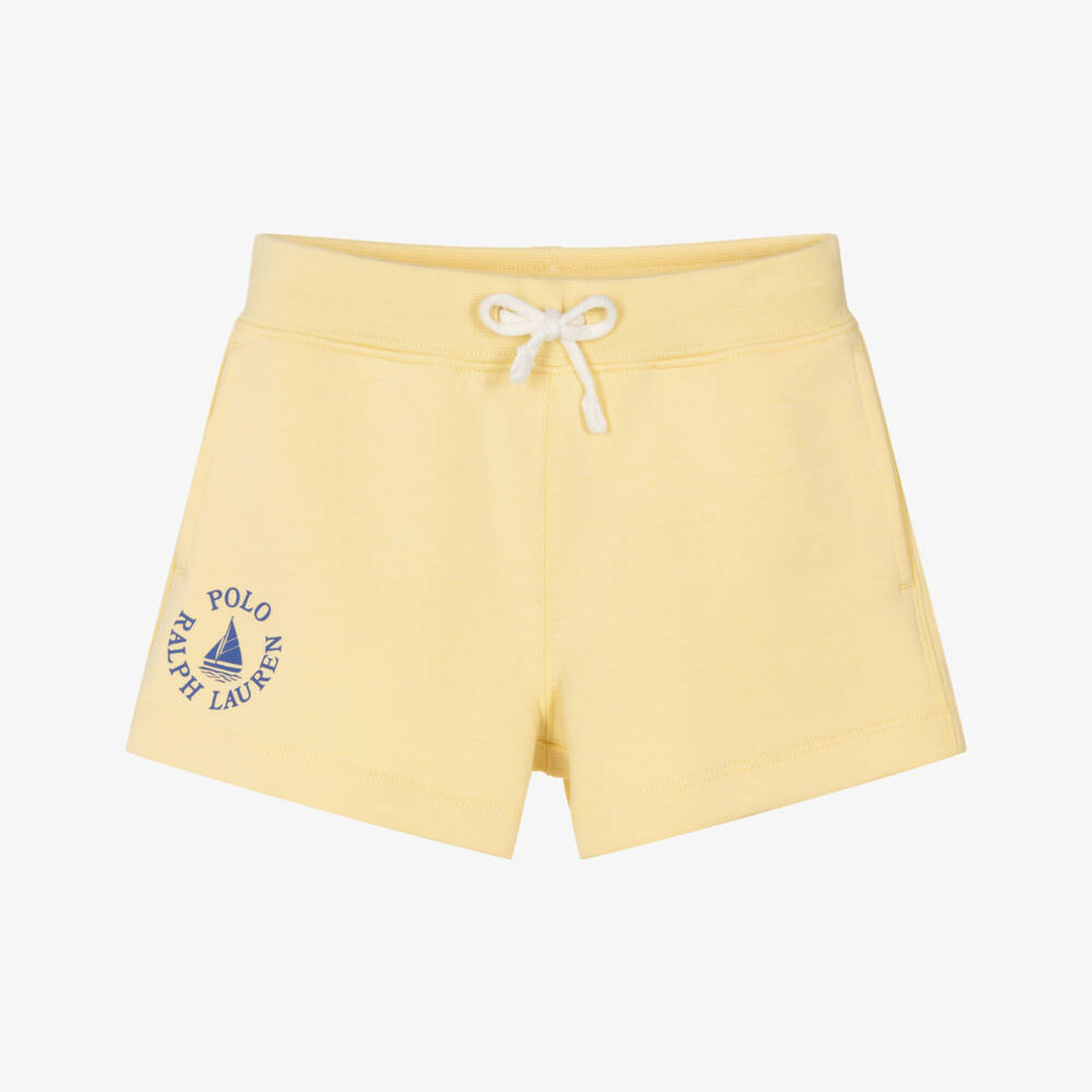 Ralph Lauren-Шорты с логотипом желтые для девочек | Childrensalon Outlet