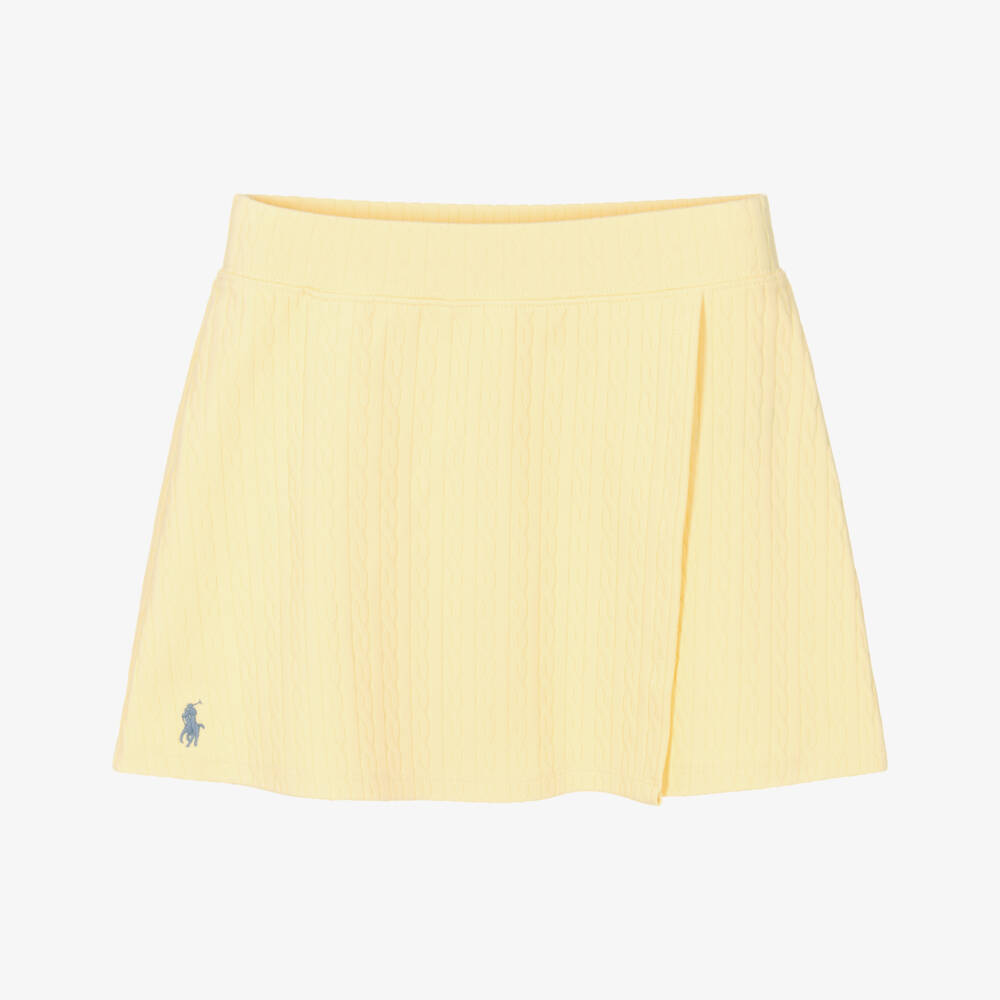 Ralph Lauren-Girls Yellow Mini-Cable Beach Skirt | Childrensalon Outlet