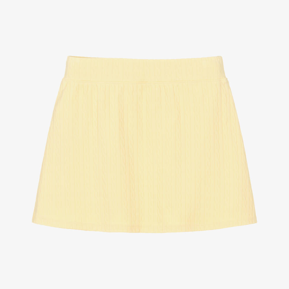 Ralph Lauren-Girls Yellow Mini-Cable Beach Skirt | Childrensalon Outlet