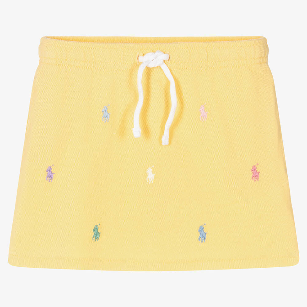 Polo Ralph Lauren-Girls Yellow Piqué Skirt | Childrensalon Outlet