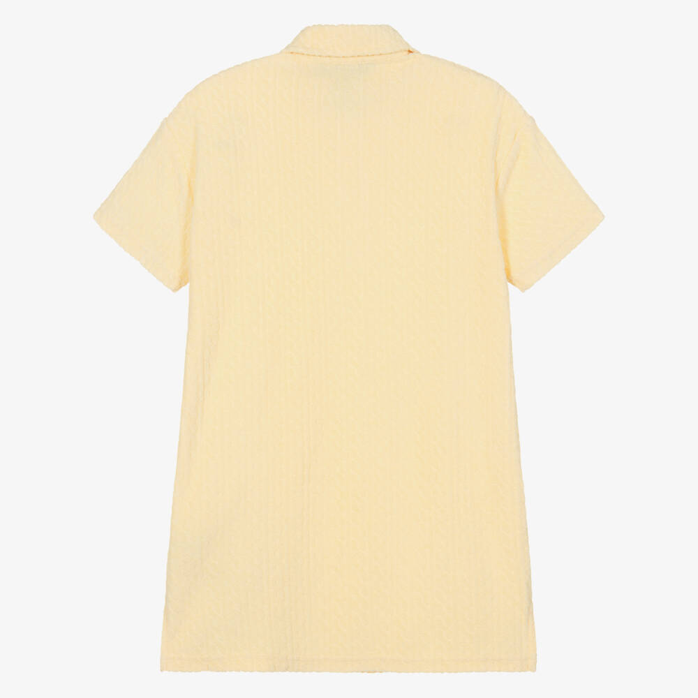 Ralph Lauren-Girls Yellow Towelling Mini-Cable Beach Dress | Childrensalon Outlet