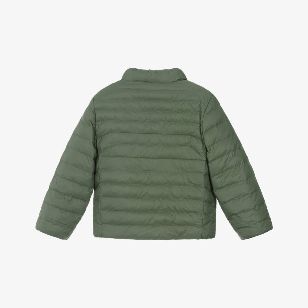 Ralph Lauren-Green & Beige Reversible P-Layer 2 Puffer Jacket | Childrensalon Outlet