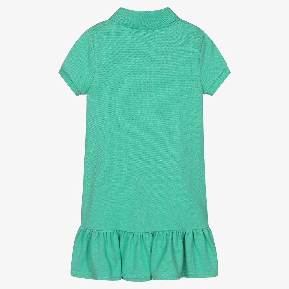 Polo Ralph Lauren Green Cotton Piqu Polo Dress Childrensalon