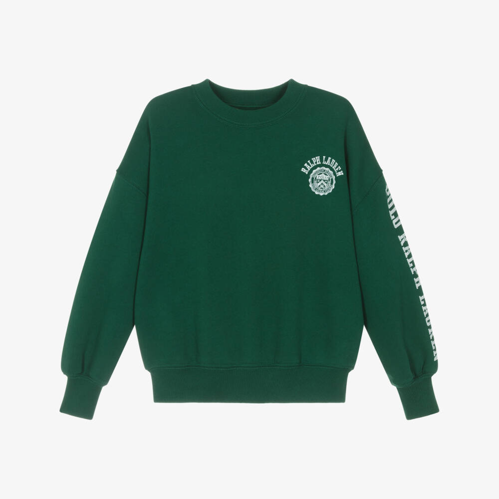 Ralph Lauren-Green Logo Sweatshirt | Childrensalon Outlet