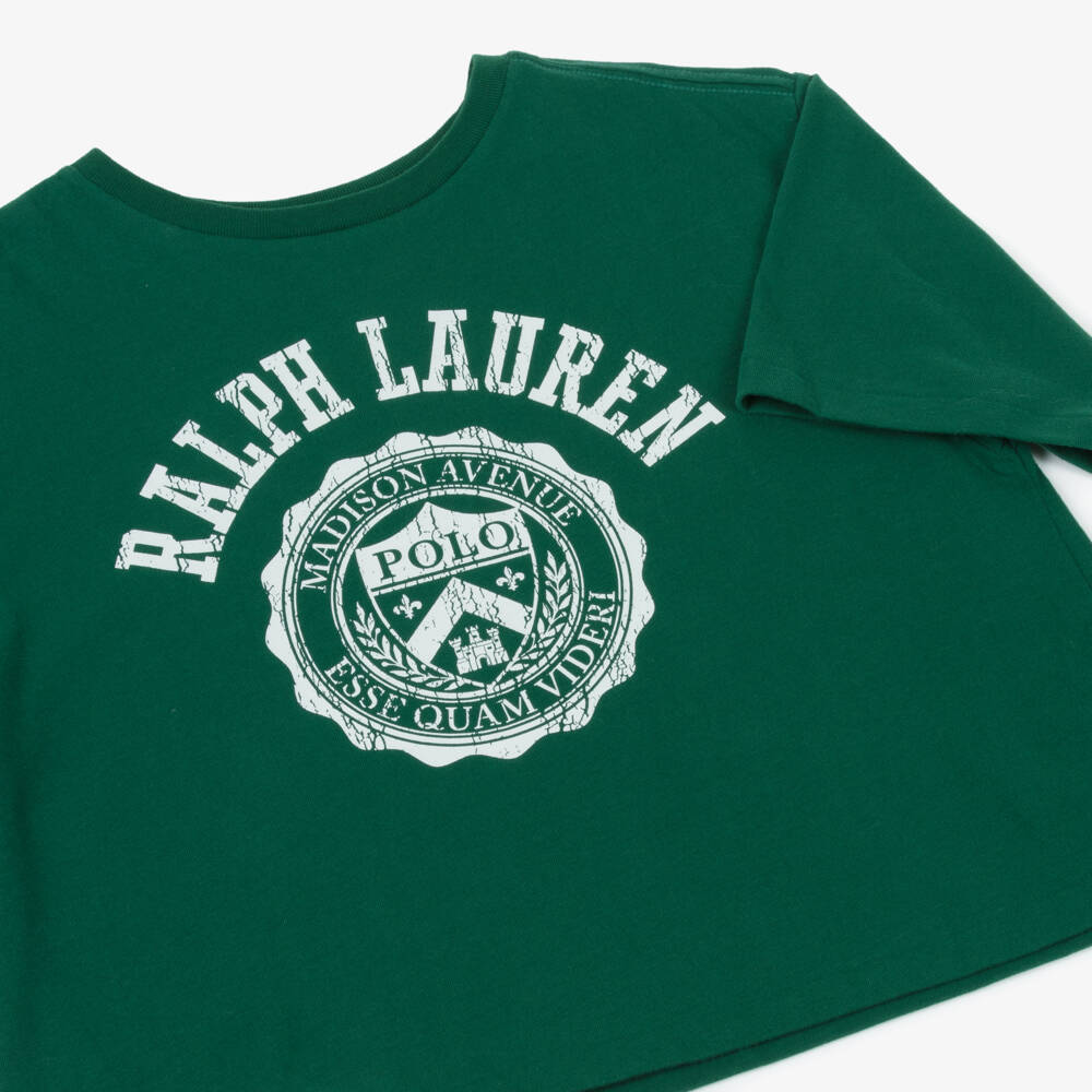 Ralph Lauren-Green Logo Tshirt | Childrensalon Outlet