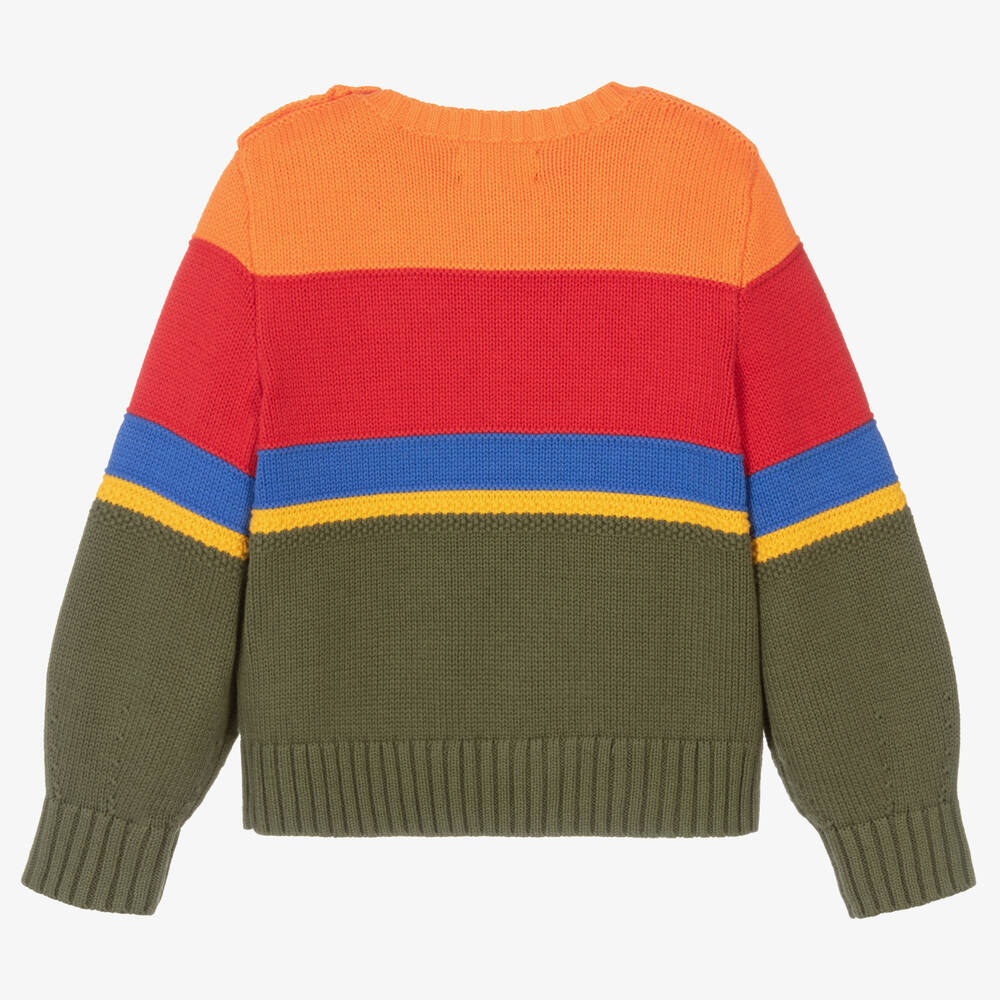 Green and orange sweater top