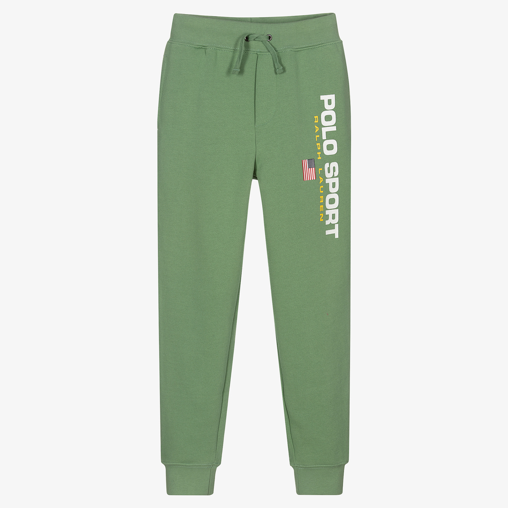 Green Polo Sport Logo Joggers