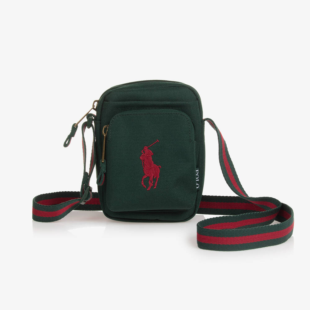 Ralph Lauren Green Pony Messenger Bag 19cm Childrensalon Outlet