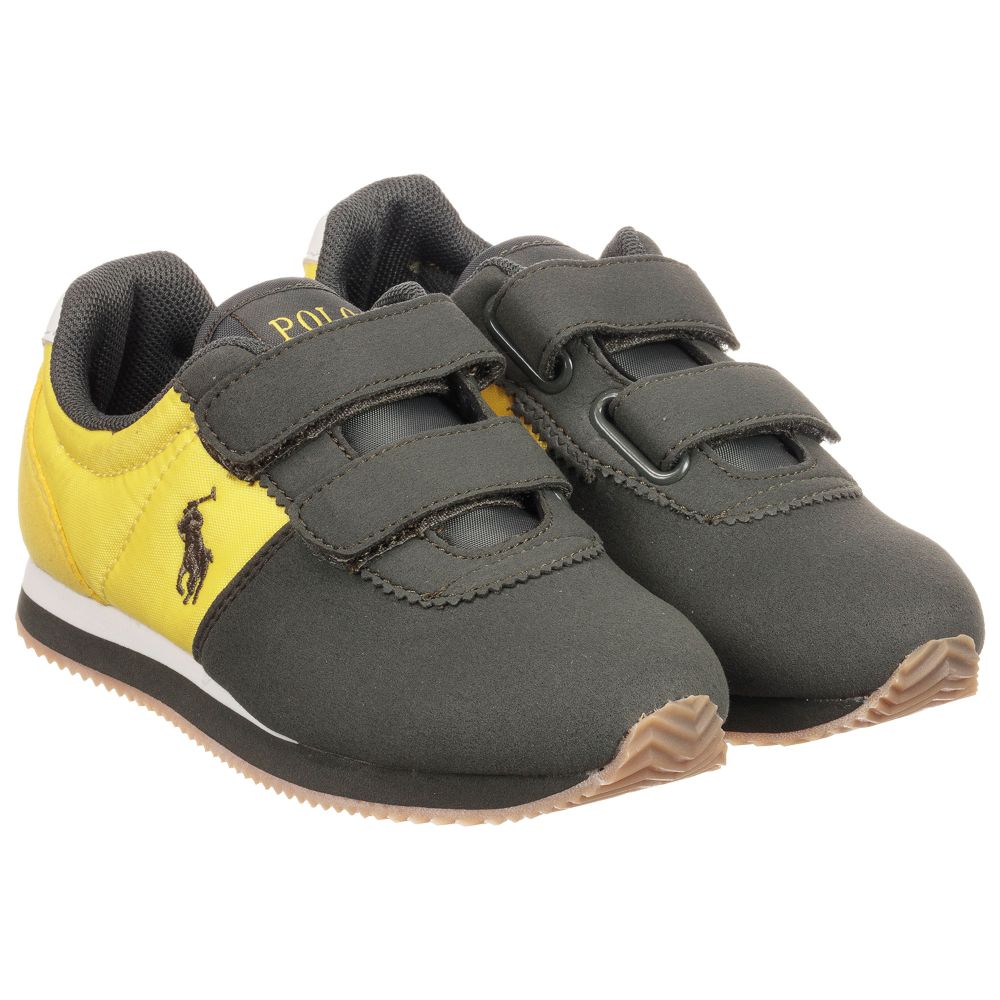 Polo Ralph Lauren - Green & Yellow Trainers | Childrensalon