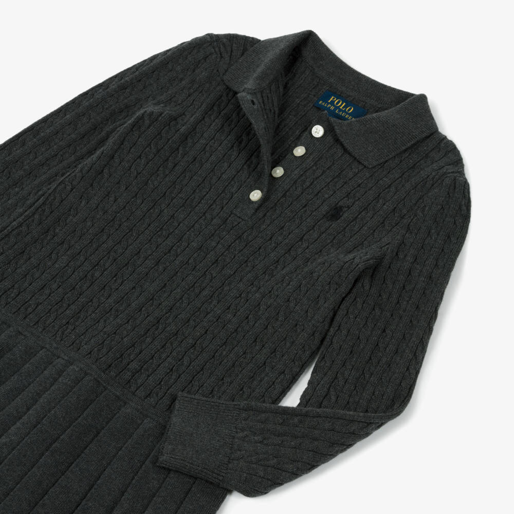 Ralph Lauren-Grey Knit Dress | Childrensalon Outlet