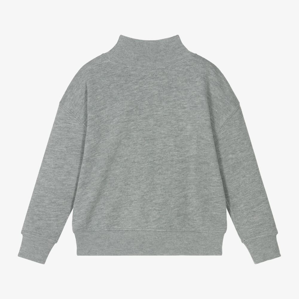 Ralph Lauren-Grey Varsity Cotton Sweatshirt for Girls | Childrensalon Outlet