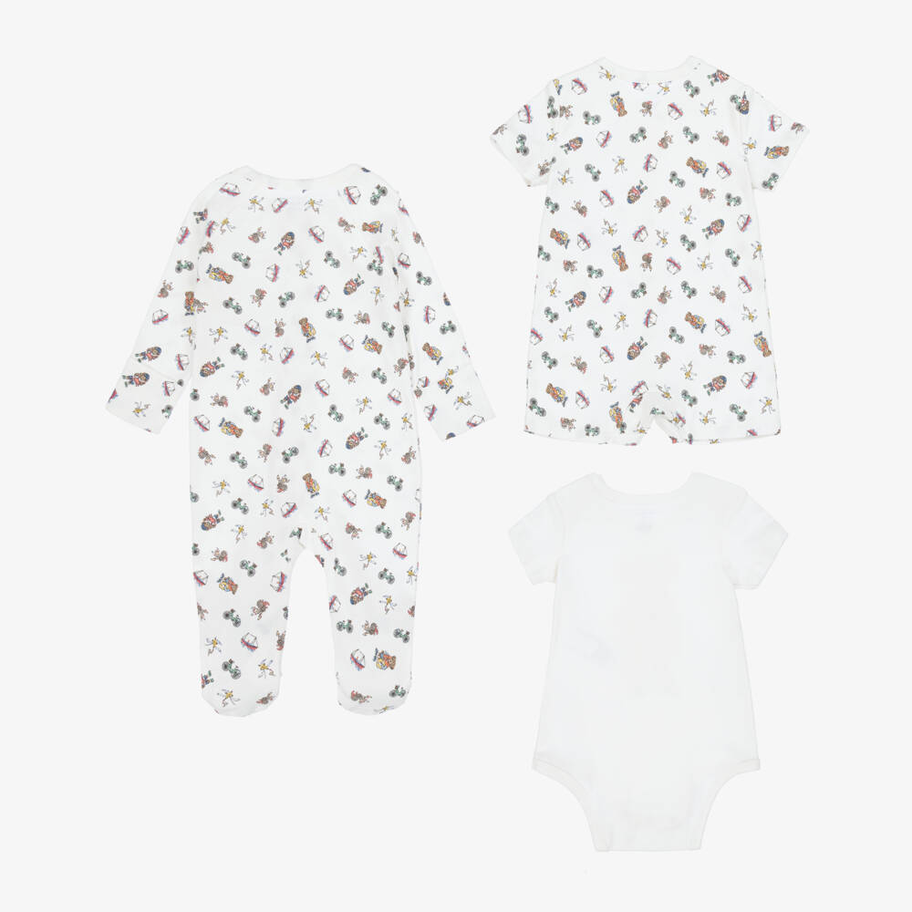 Ralph Lauren-Ivory Bear-Themed Boys Gift Ensemble | Childrensalon Outlet