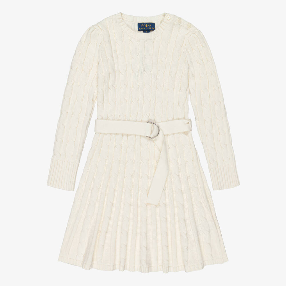 Ralph Lauren-Ivory Cable Dress | Childrensalon Outlet