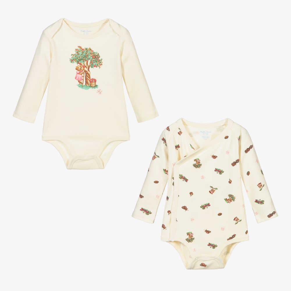 Ralph Lauren - Elfenbeinfarbener Body (2er-Pack) | Childrensalon