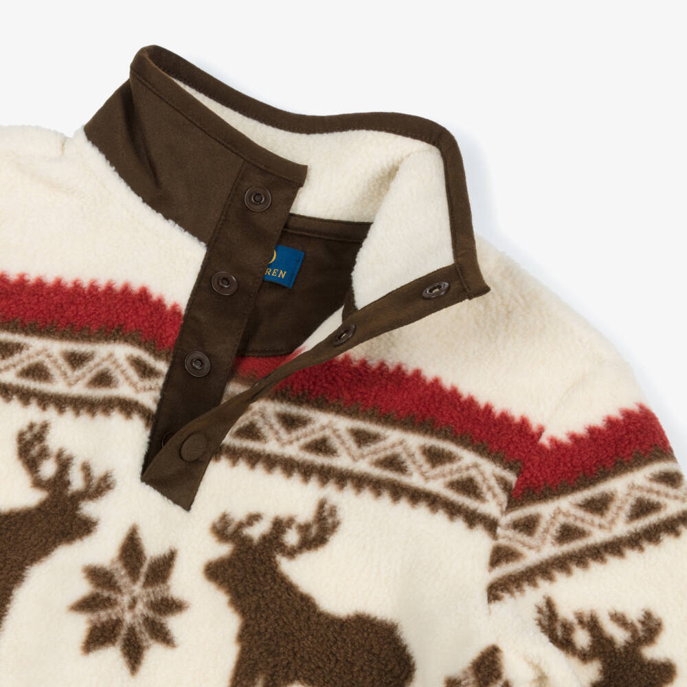 Ralph Lauren-Ivory Fairisle Print Sweatshirt | Childrensalon Outlet