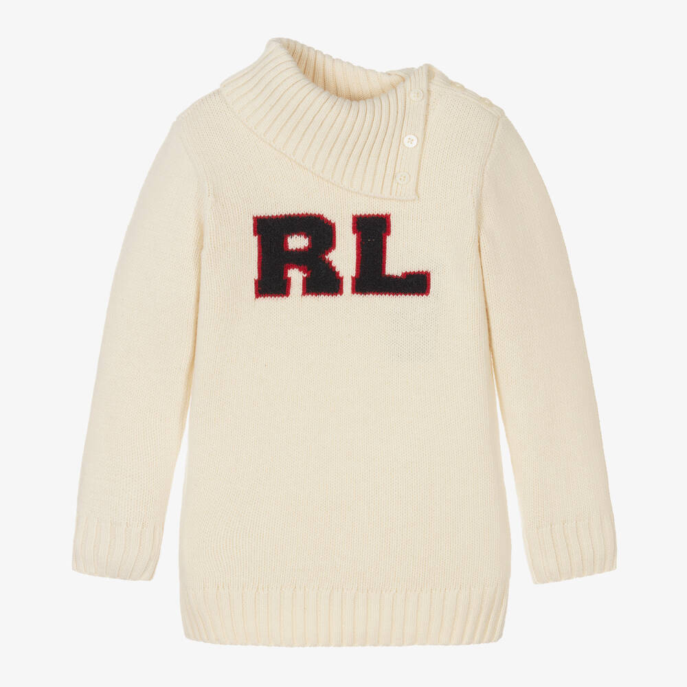 Polo Ralph Lauren - Pull à col roulé ivoire | Childrensalon