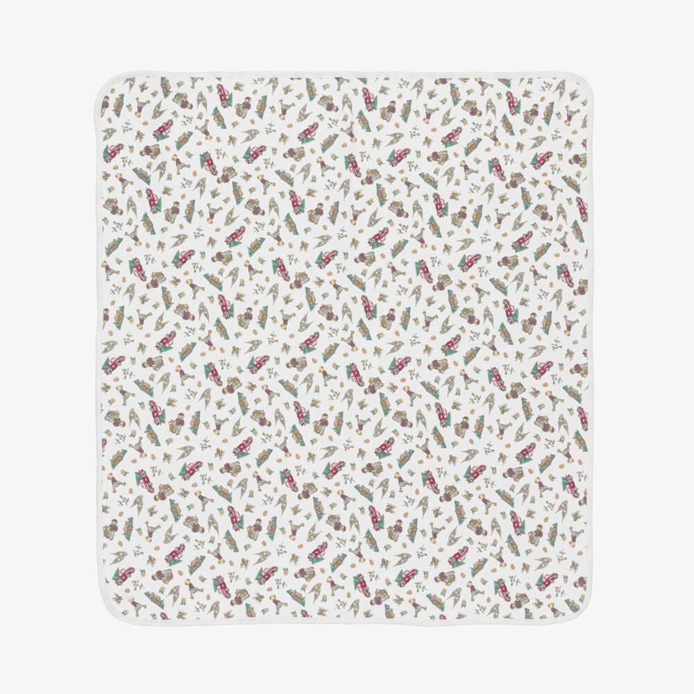 Ralph Lauren-Ivory Xmas Print Babygrow Gift Set | Childrensalon Outlet