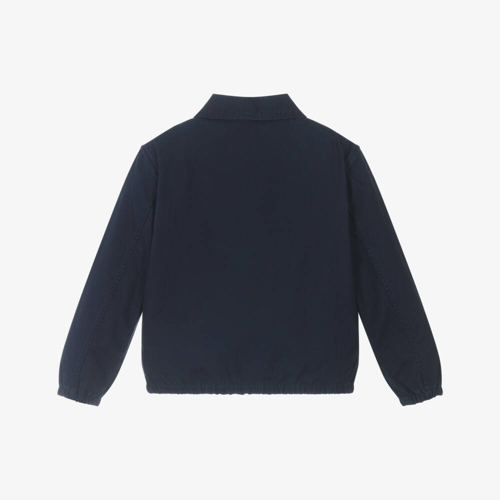Ralph Lauren-Junior Boys Classic Blue Cotton Jacket | Childrensalon Outlet