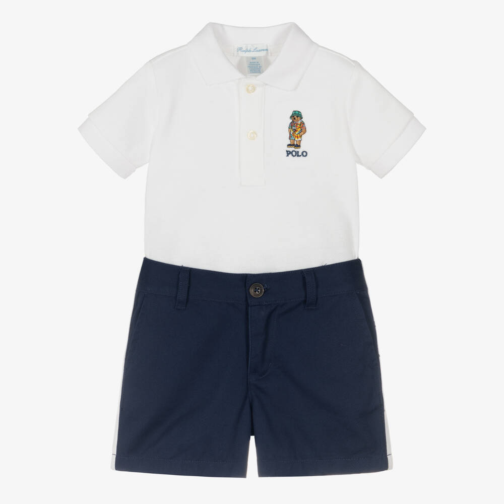 Ralph Lauren-Little Boys Cotton Polo & Shorts Duo | Childrensalon Outlet