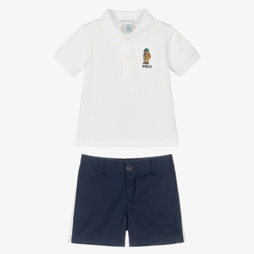 Ralph Lauren-Little Boys Cotton Polo & Shorts Duo | Childrensalon Outlet