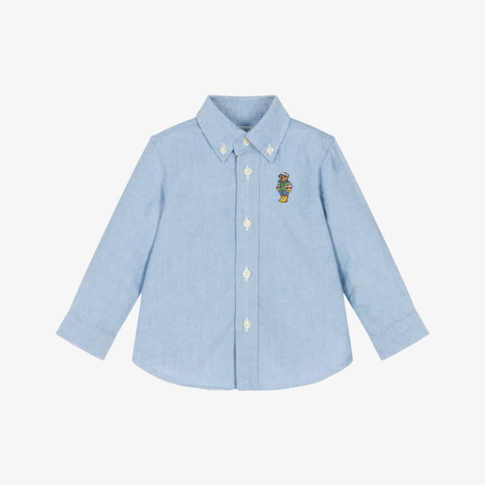 Ralph Lauren-Littles' Sky Oxford Cotton Shirt | Childrensalon Outlet
