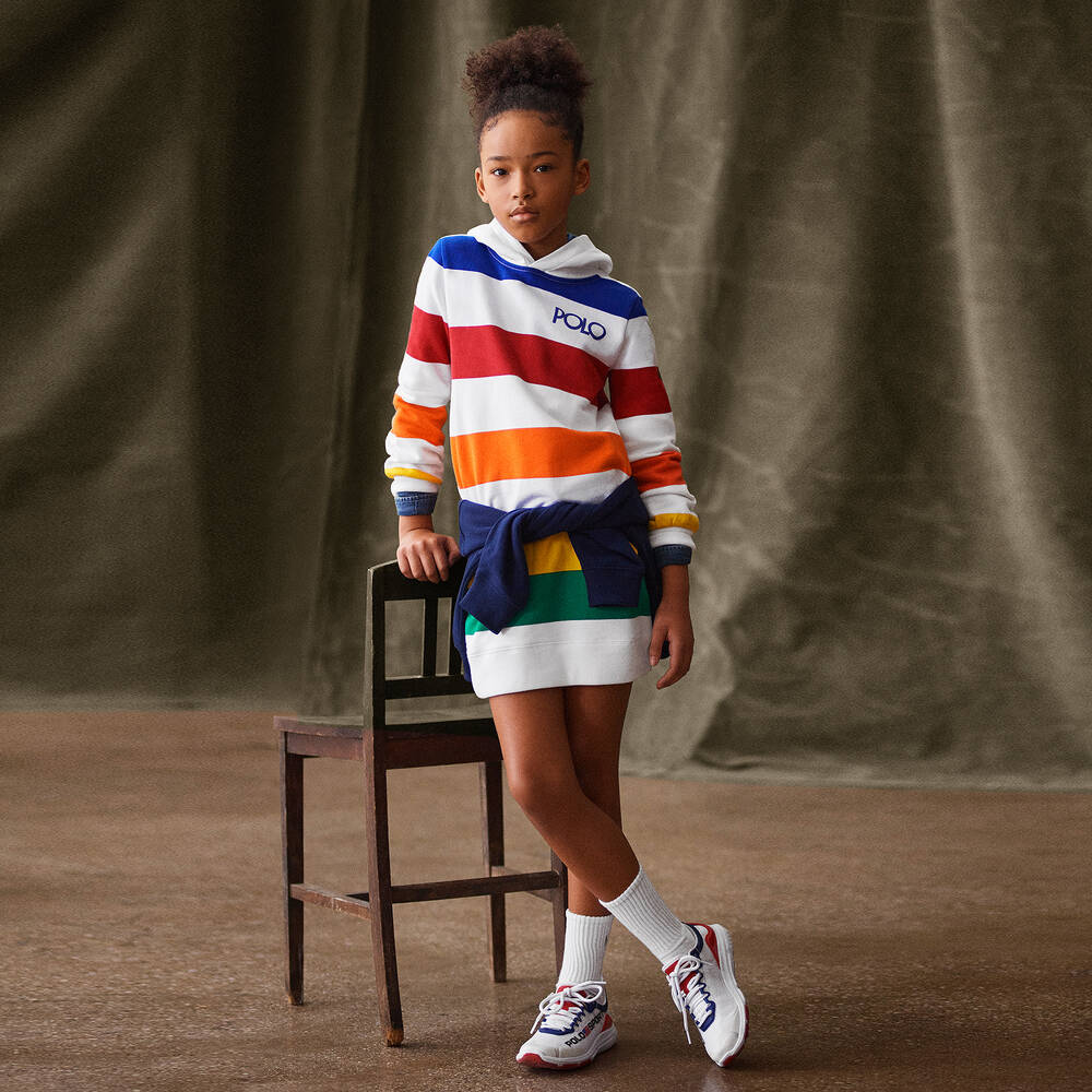 Polo Ralph Lauren Multicolor Stripe Hooded Dress Childrensalon Outlet