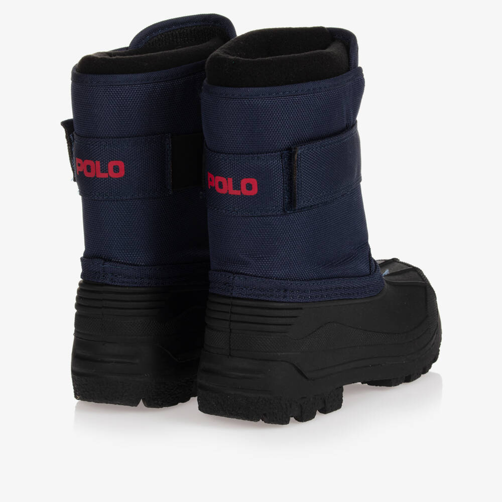 Polo Ralph Lauren-Navy Blue & Black Snow Boots | Childrensalon Outlet
