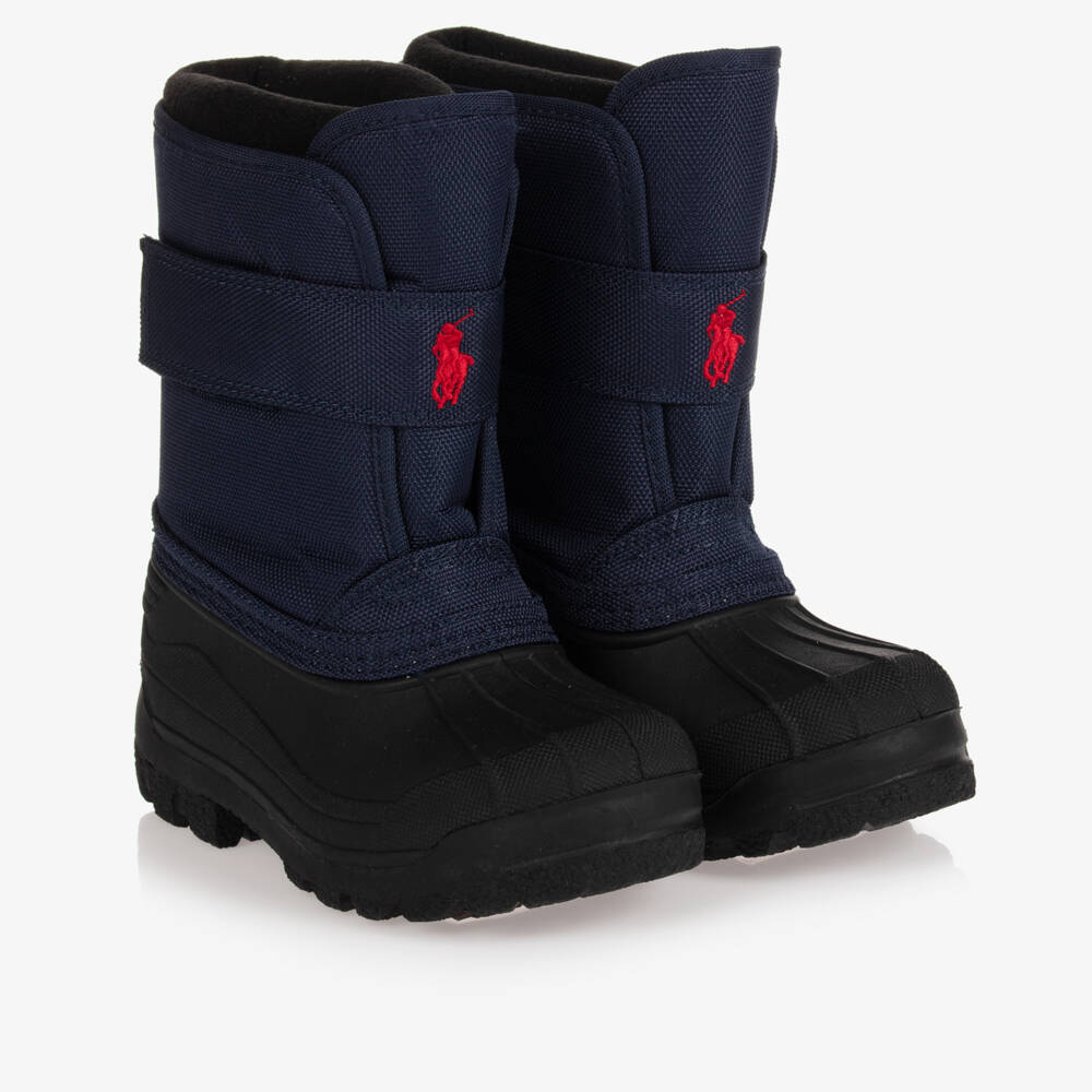 Polo Ralph Lauren-Navy Blue & Black Snow Boots | Childrensalon Outlet