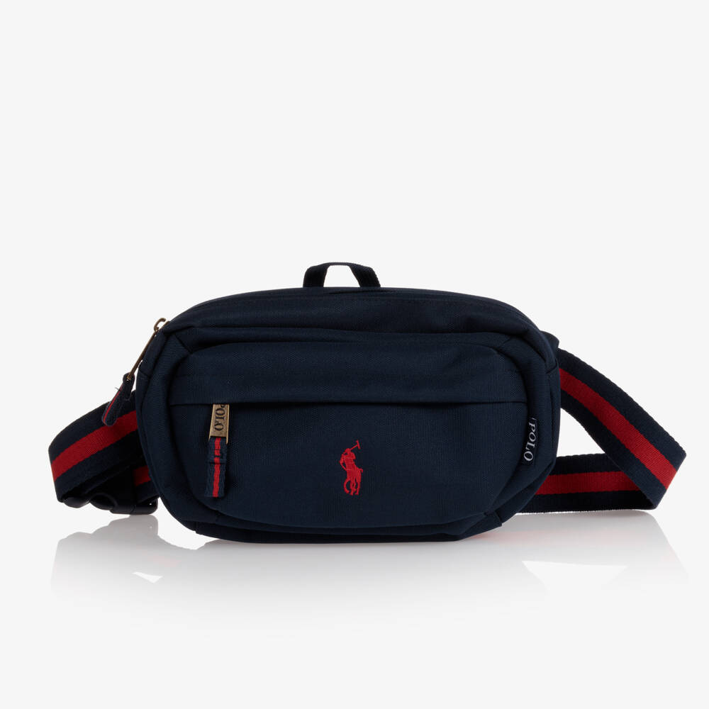 Ralph Lauren-Navy Blue Canvas Belt Bag (27cm) | Childrensalon Outlet